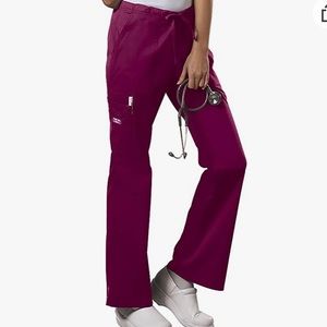 Cherokee scrub pants wine colored L tall